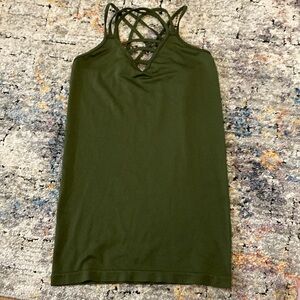 Green Strappy Tank